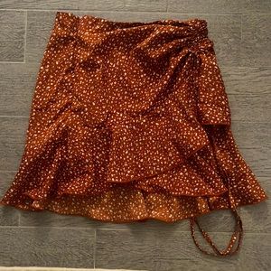 Shein floral mini skirt